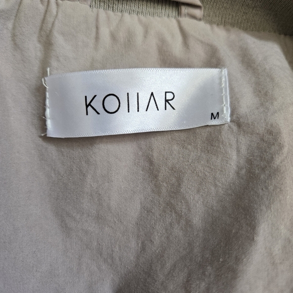 KOllAR Lightweight Mens Cream Zippered Bomber Jacket. Size Medium - Picture 10 of 16